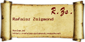 Rafaisz Zsigmond névjegykártya